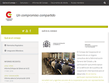 Tablet Screenshot of consejocooperacion.es